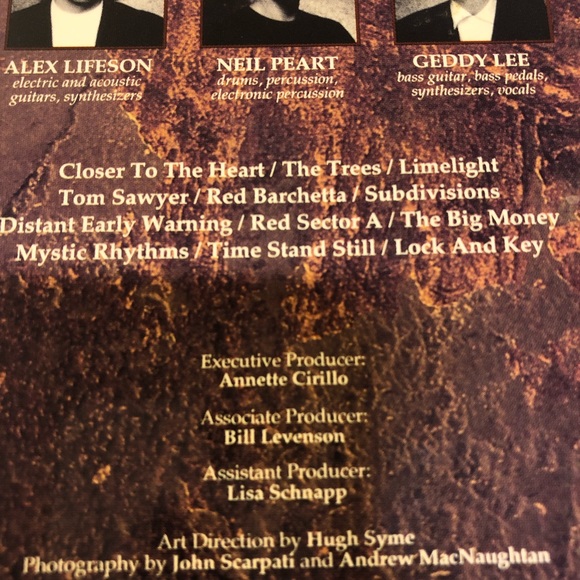 Rush - Chronicles (VHS, 1990) 63min Limelight,  Tom Sawyer, Closer To The Heart - Picture 3 of 9